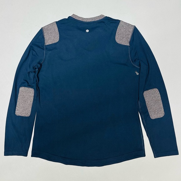 Lululemon Sprint Long Sleeve Shoulder Elbow Patches Ventilated Black Iris Blue - Picture 9 of 11